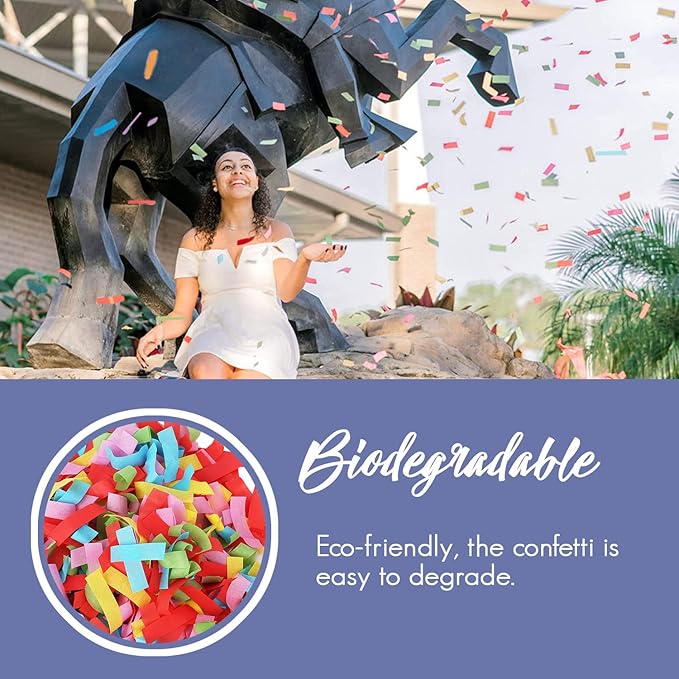 BATTIFE 7Pack Confetti Wands, Colorful Tissue Paper Flick Flutter Sticks - Image 3