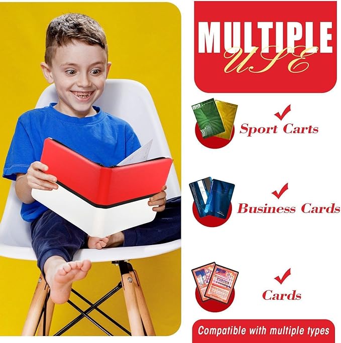 Pinkunn 2 Pack 9 Pocket Card Binder, 900 Double Sided Pocket PU Collection - Image 5