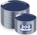 KIRE 200PCS Blue Plastic Plates by KIRE