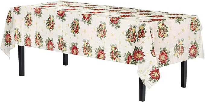 Party Solids Pack Of 12, Premium Rectangle Holiday Design Plastic Tablecloth - Image 2