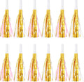 24 Pieces Gold Noise Makers Glitter Metallic Fringed Party Blowers Pink Musical by Unknown