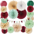 Sage-Olive Green Burgundy-Champagne Boho Party-Decorations by Burgleda