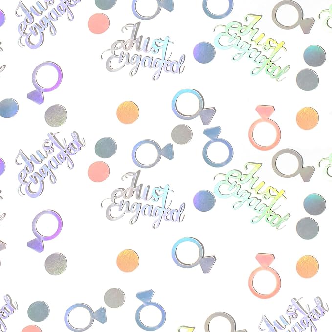 230PC Just Engaged Confetti for Engagement Party Decorations, Wedding Tables - Image 5