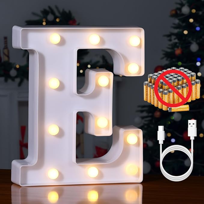 Foaky Rechargeable LED Letter Lights Sign Marquee Light Up Letters Sign by Foaky