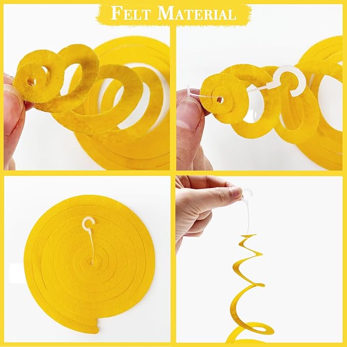 36 Pcs Super Mario Hanging Swirl Decorations Colorful Felt Swirl Streamer - Image 4