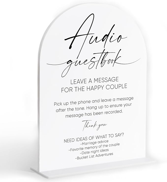 Audio Guest Book Sign, Audio Guest Book Wedding Phone, Bridal Shower Decor by Sxurt