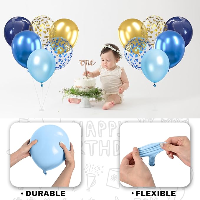 Blue and Gold Balloons - Image 7