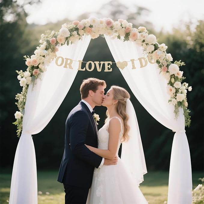 Wedding Decorations for Reception, Pre-Strung Bridal Shower Banner, Glitter For - Image 6