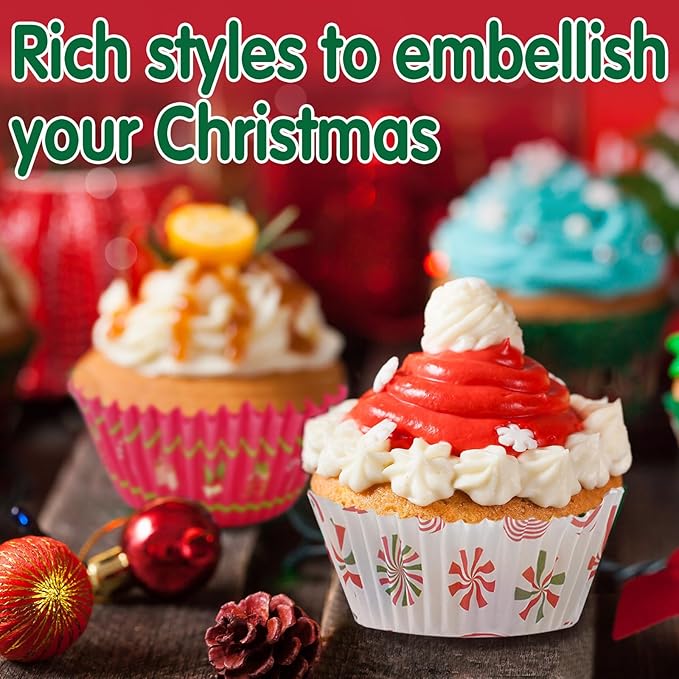 600 Count Christmas Cupcake Liners - Image 6