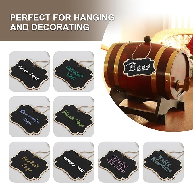 Wooden Mini Hanging Chalkboard Signs - Image 4