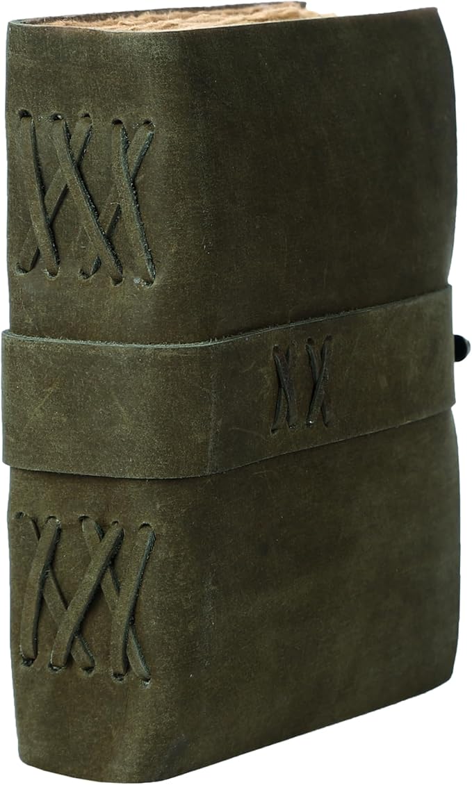 Vintage Leather Journal Handmade Buffalo Non-Refillable Deckle Edge Paper – - Image 4