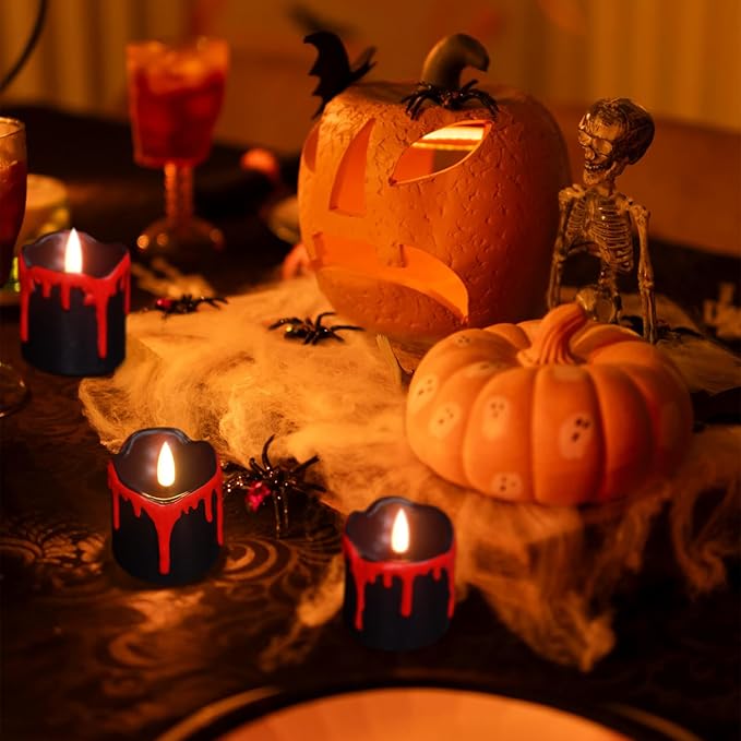 Halloween Black Votive Candles Battery Operated - Image 4