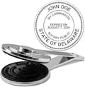 MaxMark Insert Only for Notary Seal Round Desk Embosser for Delaware State by Maxmark
