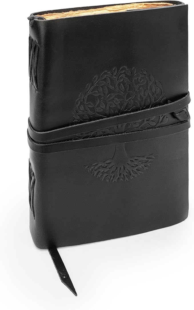 LUXEORIA Tree Of Life Leather Journal by Luxeoria