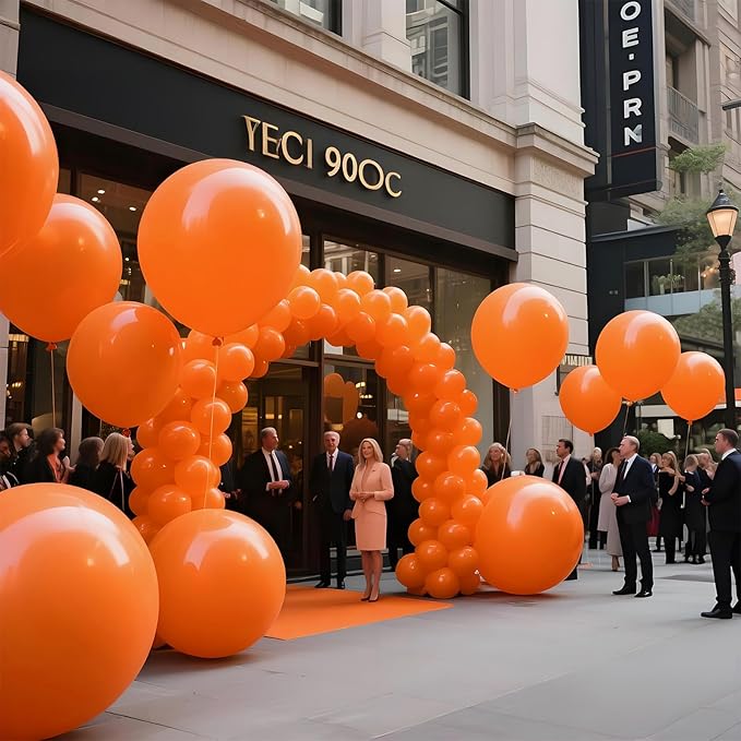 KAWKALSH Orange Balloons 9pcs, 36 Inch Large Orange Balloons - Image 9