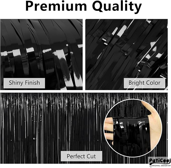 Halloween Decorations Black Streamers - Image 3
