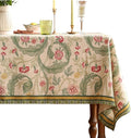 patdrea Designer Green Extra Long Table Cloth by Welcometopatdrea