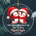 Custom 1st Christmas As Mr & Mrs Ornament Gift by BixDori