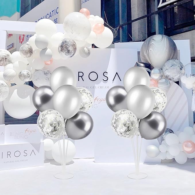 Silver Balloon Stand Centerpiece Table Decorations - Image 6