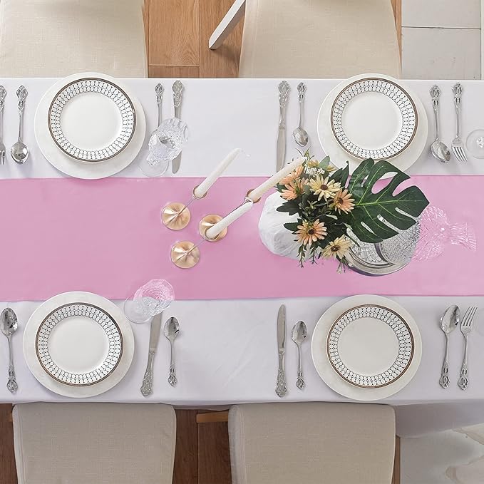 12Pack Table Runner 12 x 108 Inches Satin Silk Table Runner - Image 4