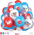 Medical Balloons, 12 Inch Blue White Red Balloons by Saxuxu