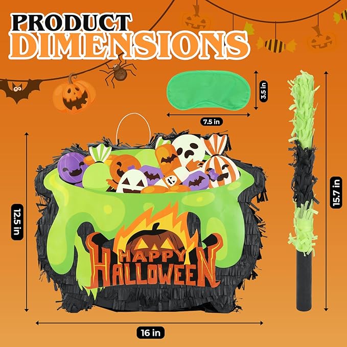 Halloween Witch's Cauldron Pinatas Bundle - Image 2