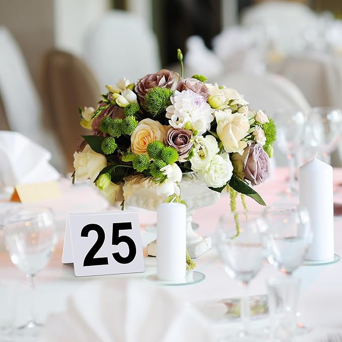 Tuanse Table Numbers 1-25 Acrylic Double Side Numbered Table Tents Plastic - Image 5
