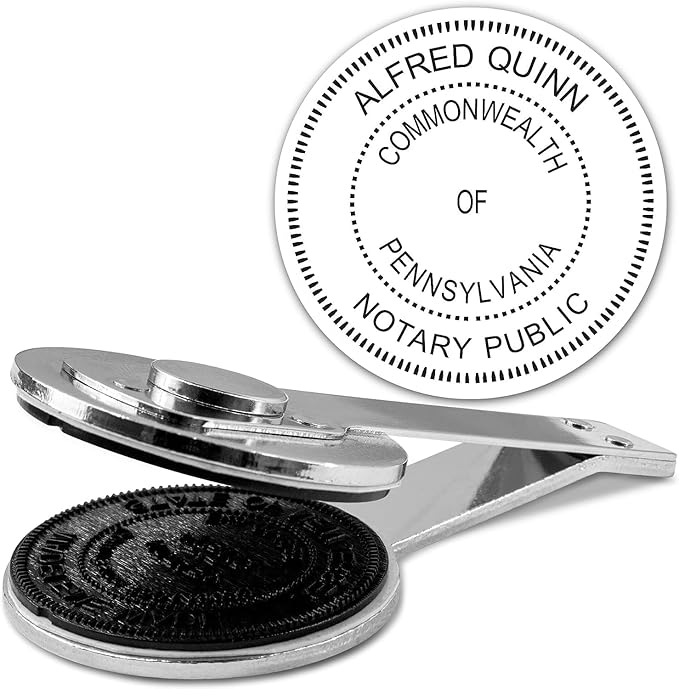 MaxMark Insert Only for Notary Seal Round Desk Embosser for Pennsylvania State by Maxmark