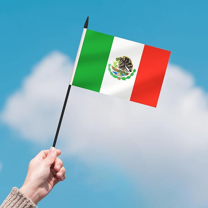 12 Pack Mexico Desk Flags, Mexican Desktop Flag, Small Miniature Office Flags - Image 7