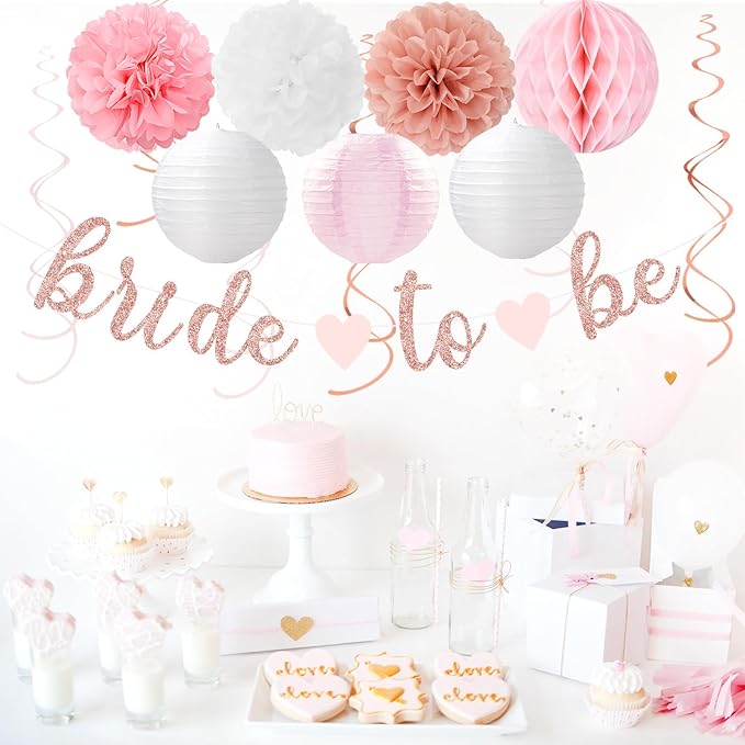 Light-Pink Rose-Gold Bachelorette Party-Decorations - Image 6