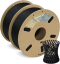 DURAMIC 3D PLA+ Filament 1.75mm 2Kg Black, PLA Plus Filament 2 Pack 1kg Spool by Duramic3D