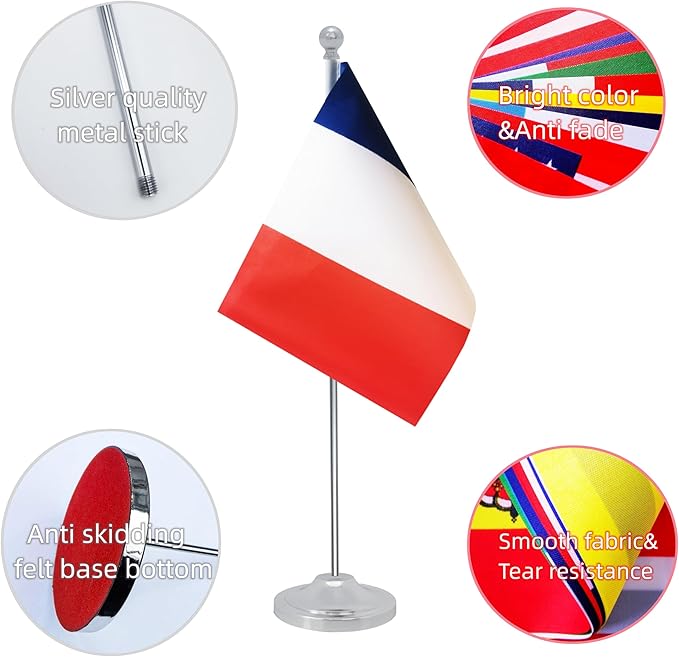 France Desk Flag, French Table Office Flag - Image 3