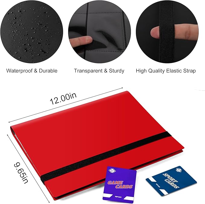 Trading Card Binder 9 Pocket, 360 Pockets Collectible Trading Card Album - Image 2