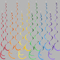36 Pcs Rainbow Hanging Swirl Decorations Colorful Felt Swirl Streamer Spiral by pinkblume