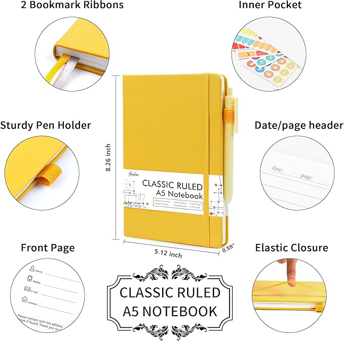 feela 24 Pack Journal Notebook for Work, Business Notebook Bulk Hardcover Lined - Image 2