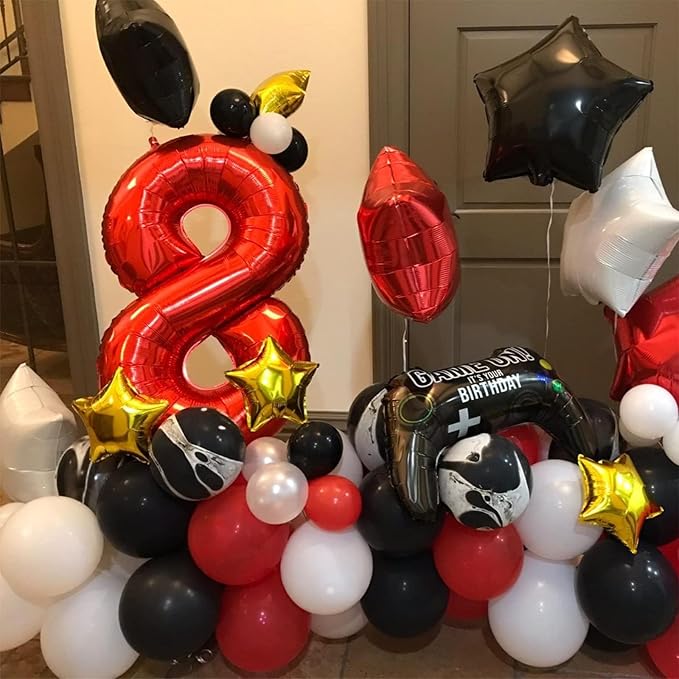 Red Number Balloons, 40 inch Large Number 3 Foil Mylar Helium Balloons - Image 4
