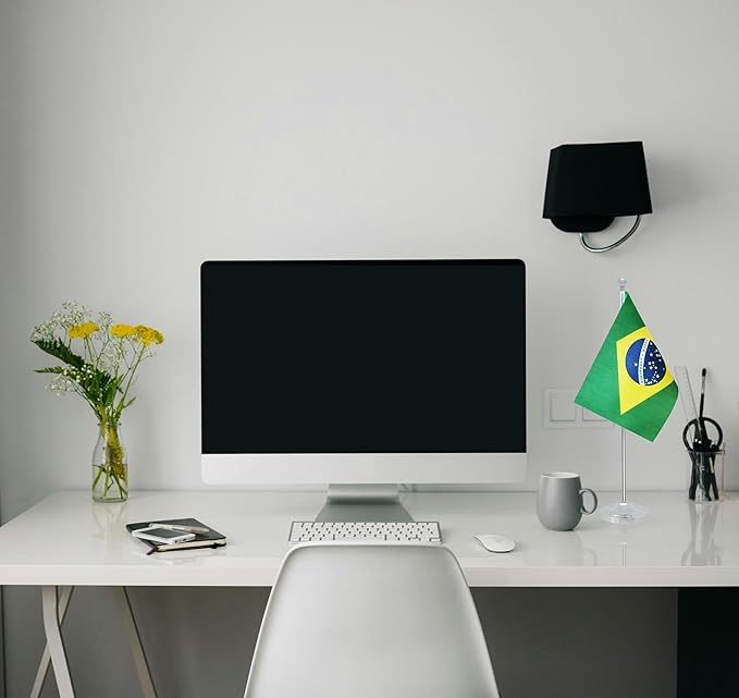 Brazil Desk Flag, Brazilian Table Office Flag - Image 4