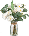 White Orchids Artificial Flowers by Oairse