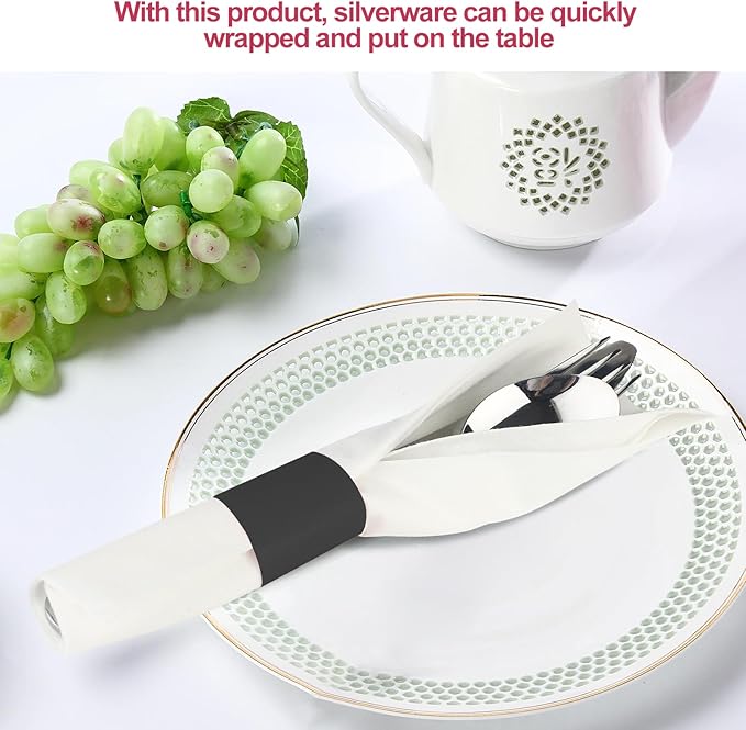 Germiwipe Napkin Bands, Paper Napkin Rings Self Adhesive - Image 4