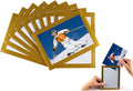 Magnetic Picture Frames with Golden Border, Magnet Photo Frame Pockets/Postcard by MagneticPictureFrameandMagneticLabels