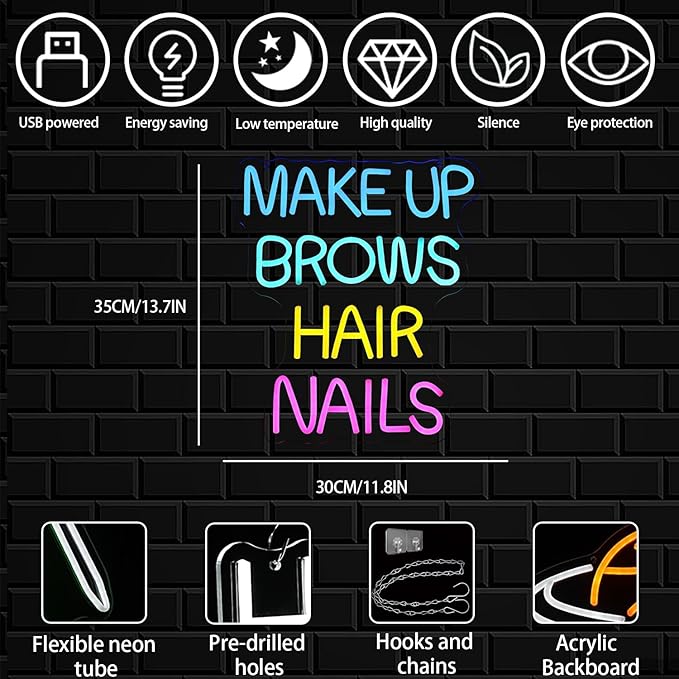 Makeup Studio Neon Sign for Wall Decor, Spa Beauty Room Neon Light, Dimmable - Image 2