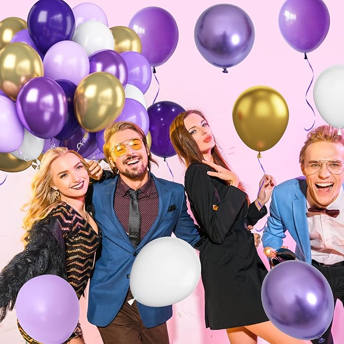 Purple and Gold Balloons - Image 6