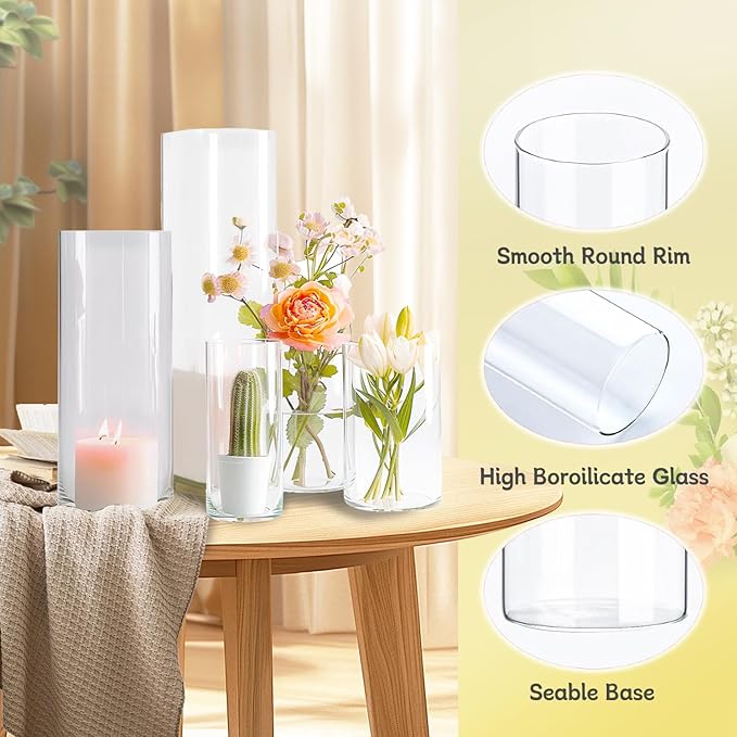 60pcs Glass Vase Cylinder Vases - Image 4