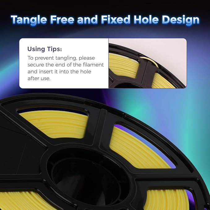 FLASHFORGE Rapid PLA Filament 1.75mm Luminous Yellow, 500mm/s High Speed - Image 5