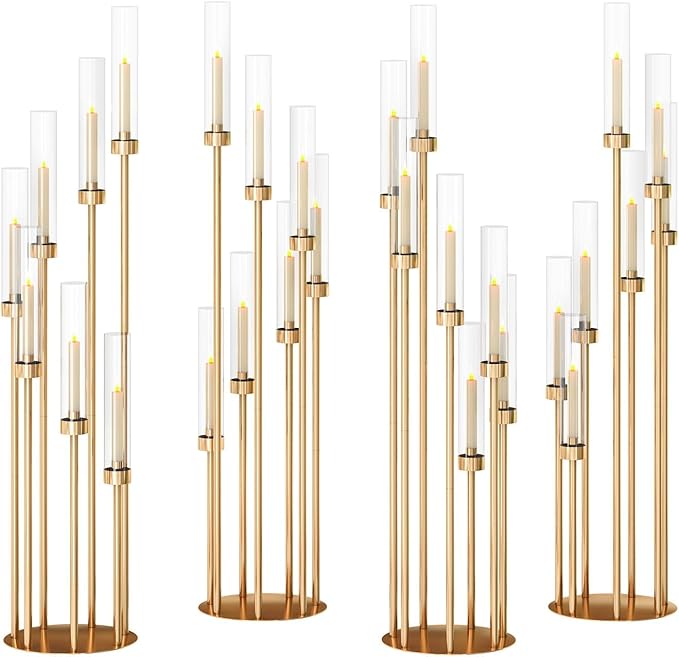 46.5'' Floor Candelabra 7 Arms Floor Candle Holders by foriy