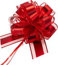 12 PCS 6 Inch Organza Red Pull Bows by Unknown