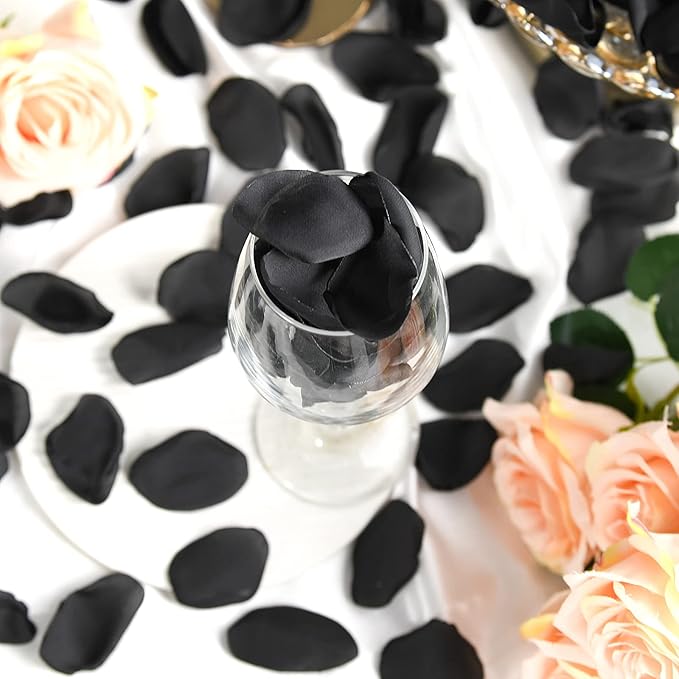 300pcs Artificial Black Rose Petals Fake Silk Flower Petals - Image 5