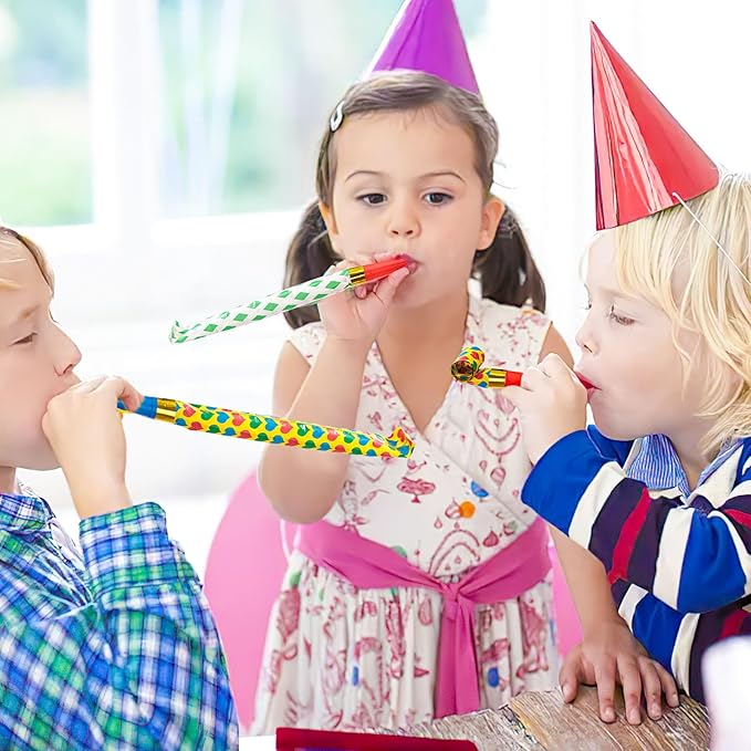LovesTown 40PCS Party Blowers, Colorful Birthday Noisemakers Birthday Blow - Image 5