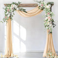 Socomi Wedding Arch Draping Fabric 2 Panels 29" x 19Ft Champagne Sheer Chiffon by Socomi