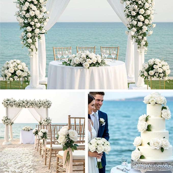 Auihiay 104pcs Roses Artificial Flower - Image 5